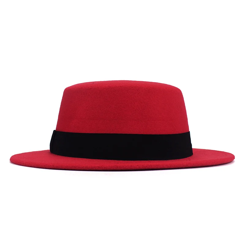 Брендовая новая шерстяная шляпа ботер на плоской подошве для женщин фетровая с