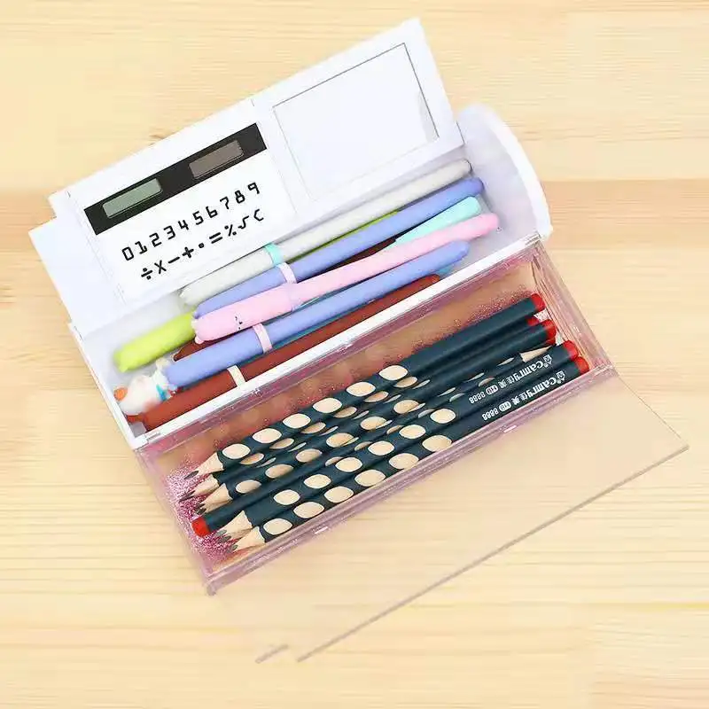 Креативный мультяшный пенал сумка солнечный калькулятор многофункциональный