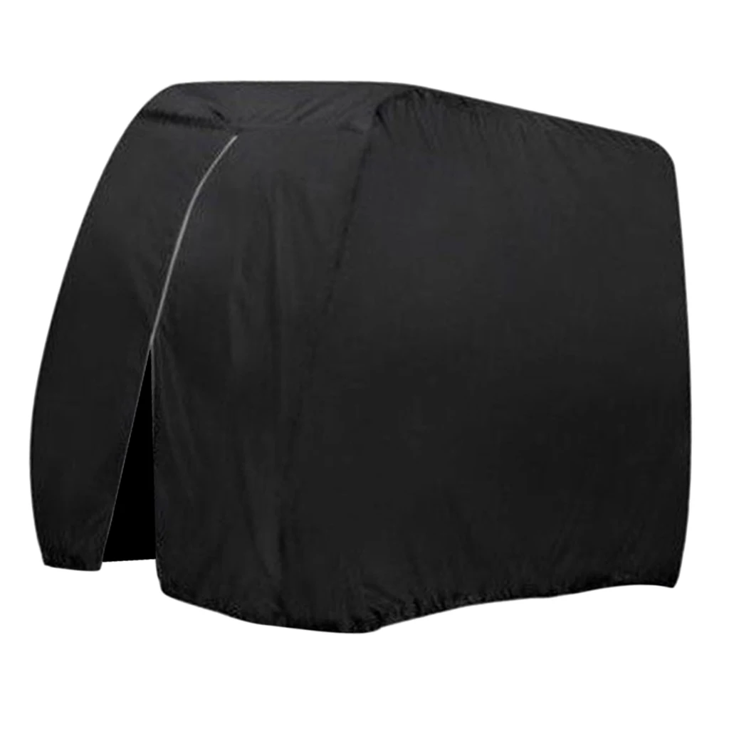 

Outdoor Foldable Waterproof Golf Cart Cover Elastic Hem w/ Storage Bag Black