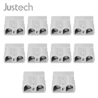 justech 10pcs for anderson style plug connectors 50a 600v 6awg silver plated solid copper terminals acdc power tool