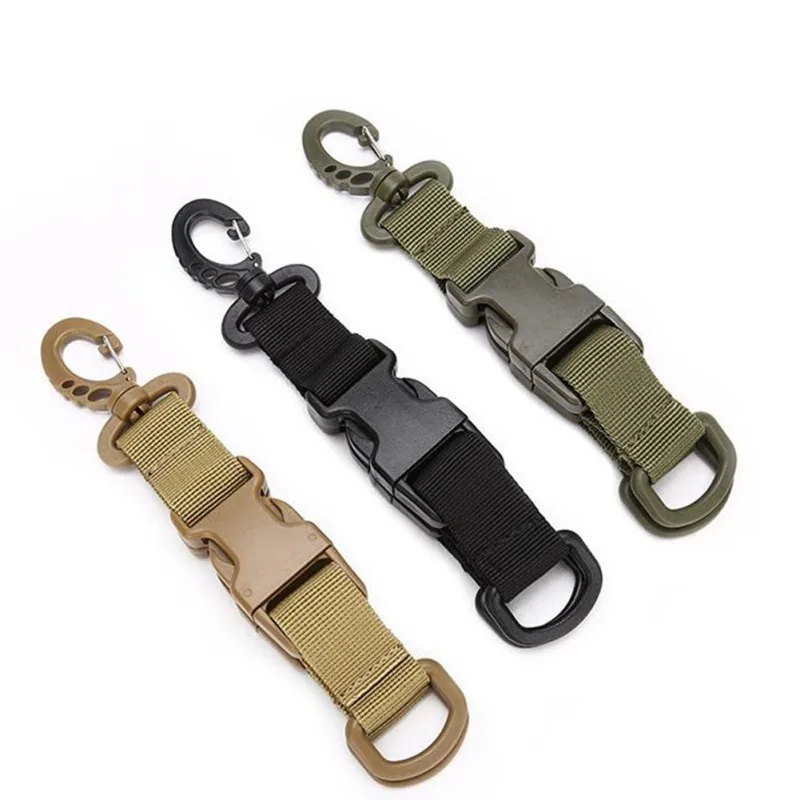 

Durable Camping Backpack Chest Harness Strap Adjustable Release Buckle Tacticals Keychain Clip Hiking Hunting Hanging Buckle