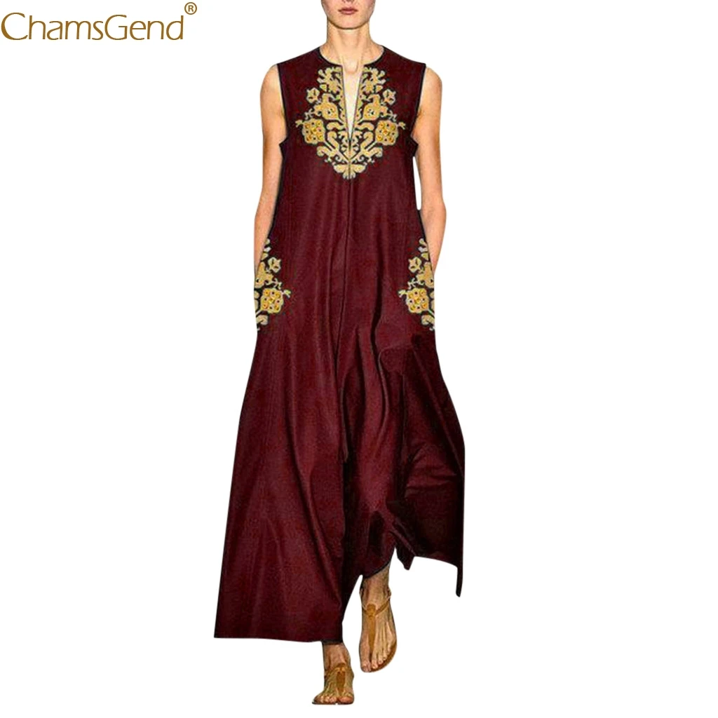 Летнее платье без рукавов с принтом павлина женское элегантное вечернее макси