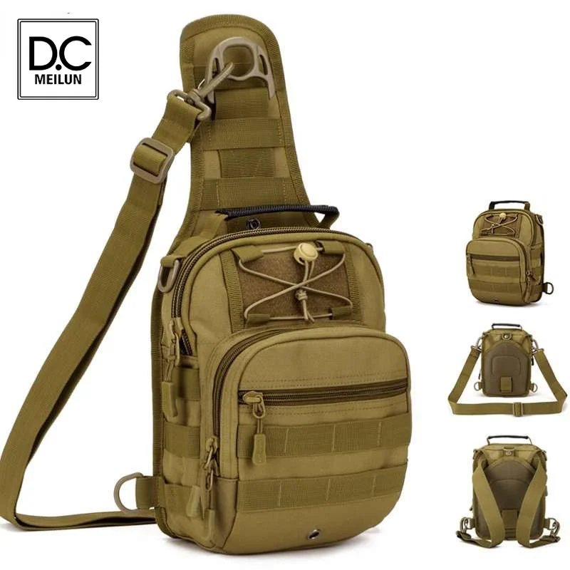 

Тактическая Наплечная Сумка DC.meilun, военный Камуфляжный слинг с системой «Молле», армейский мужской водонепроницаемый нагрудный рюкзак для ...