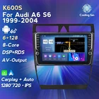 Автомагнитола на Android 11 RDS DSP CarPlay, мультимедийный видеоплеер, Авто Стерео GPS для Audi A6 C5 1997-2004 S6 RS6 2DIN без DVD