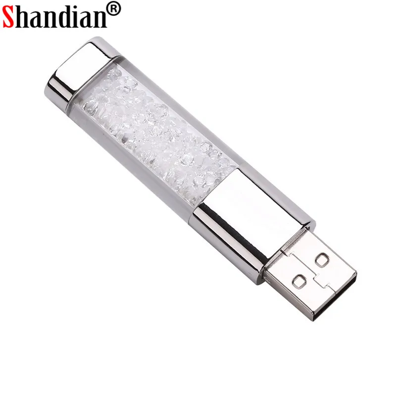 SHANDIAN губная помада usb флэш-накопитель 4 ГБ 8 16 32 64 Гб Кристальные ювелирные изделия