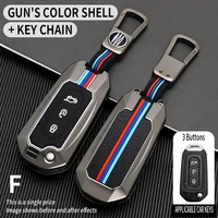 zinc alloy car key cover case protective shell for ford fusion fiesta escort mondeo everest ranger folding key key chains
