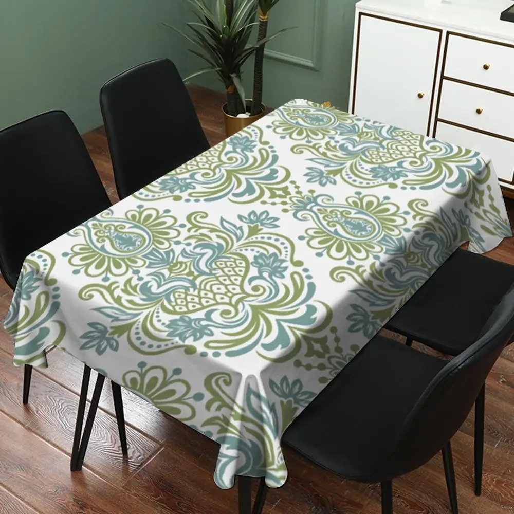 

New High-Quality Tablecloth With Exquisite Pattern Bohemian Square Linen Waterproof Tablecloth Kitchen Supplies
