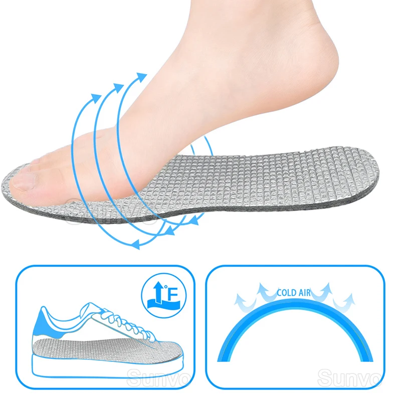 Войлочные стельки из алюминиевой фольги зимние теплые летние прохладные