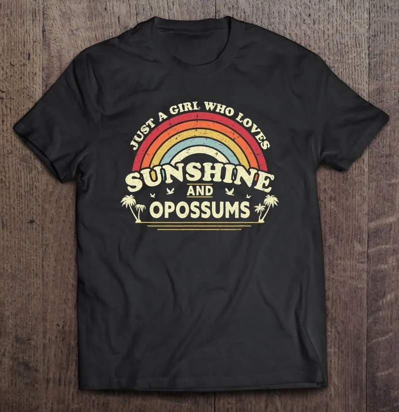 Футболка Opossum A для девушек которые любят солнечный свет и опоссум одежда в стиле