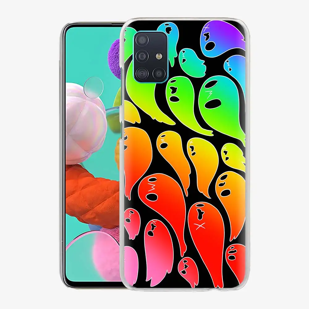 

Phone Case For Samsung Galaxy M31 Case Hard PC Cover For Samsung M31s M51 A50 A51 A71 Shell Funda Luxury Color Pattern Logo