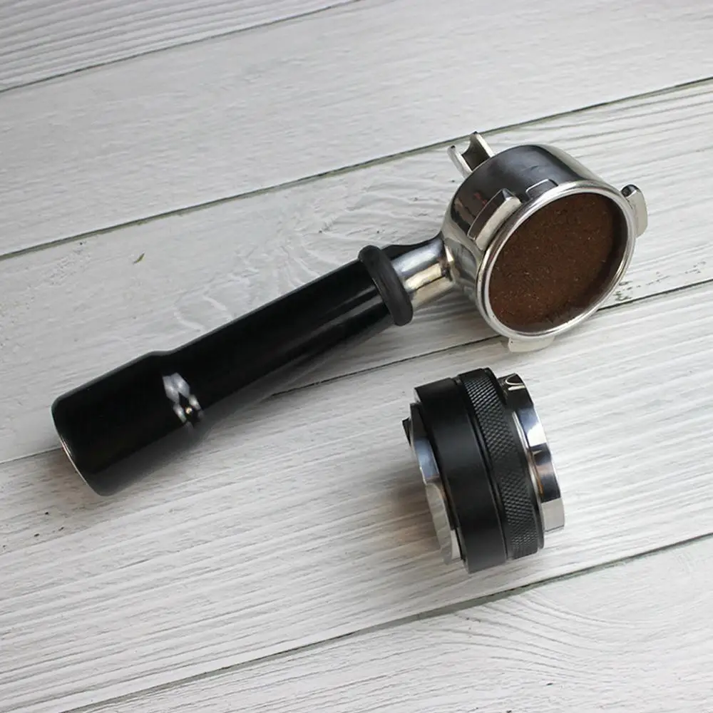 Manipulador de caf&eacute; de acero inoxidable, 53mm, altura ajustable, Trefoil, distribuidor de caf&eacute;, accesorios de caf&eacute;-5