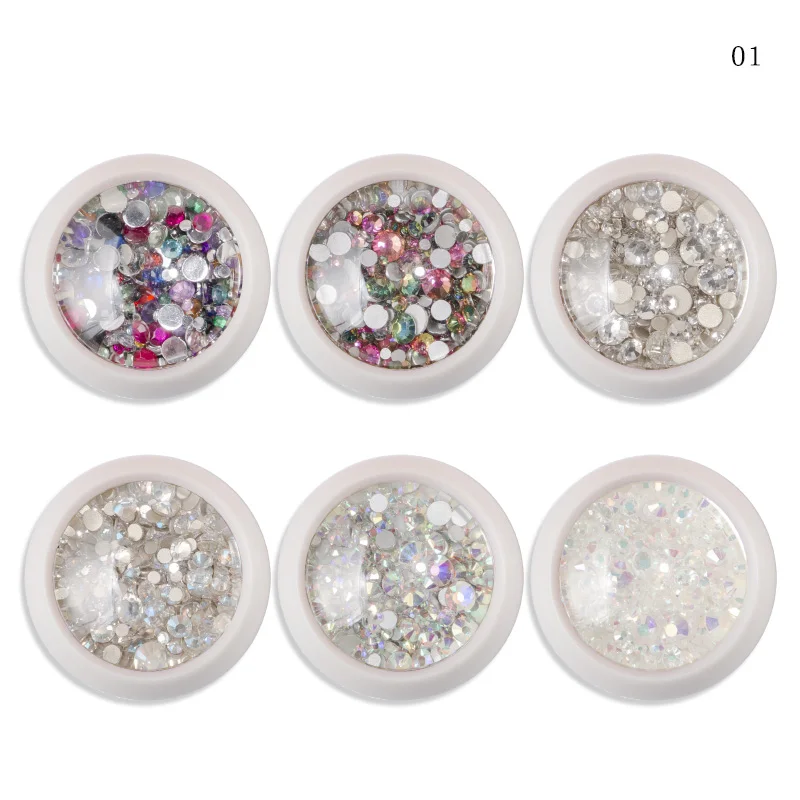 CYSHMILY 6 коробок/набор стеклянные стразы смешанные цвета плоский задний AB