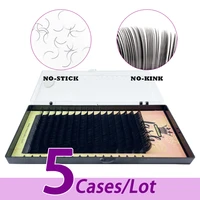 5pcslot factory price natural soft faux mink eyelash faux individual extension cilia with eyelash packaging box for beauty