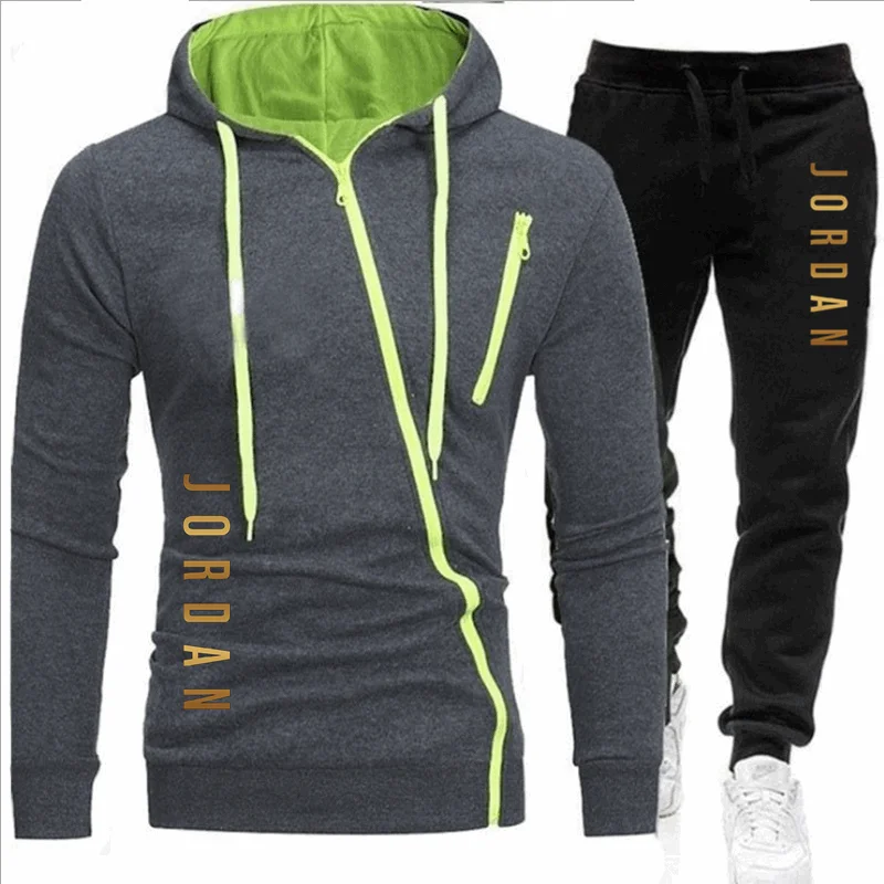 

Brand clothing men's spring and autumn hot sale men's hoodie + pants two-piece casual sportswear men's sportswear new 2021
