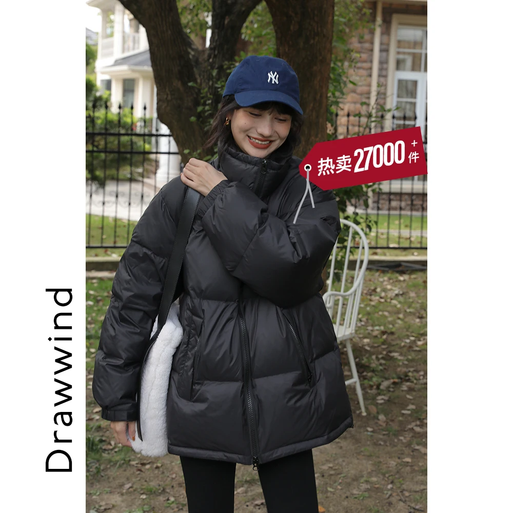 Stand-up Collar down Jacket Women's White Duck down Winter New Small Short Warm Padded Jacket women clothes