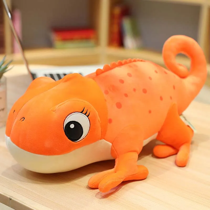 

1pc 30/45/60CM Cute 3 Colors Chameleon Plush Toys Lovely Cartoon Lizard Animal Dolls Stuffed Pillow for Children Boys Xmas Gifts