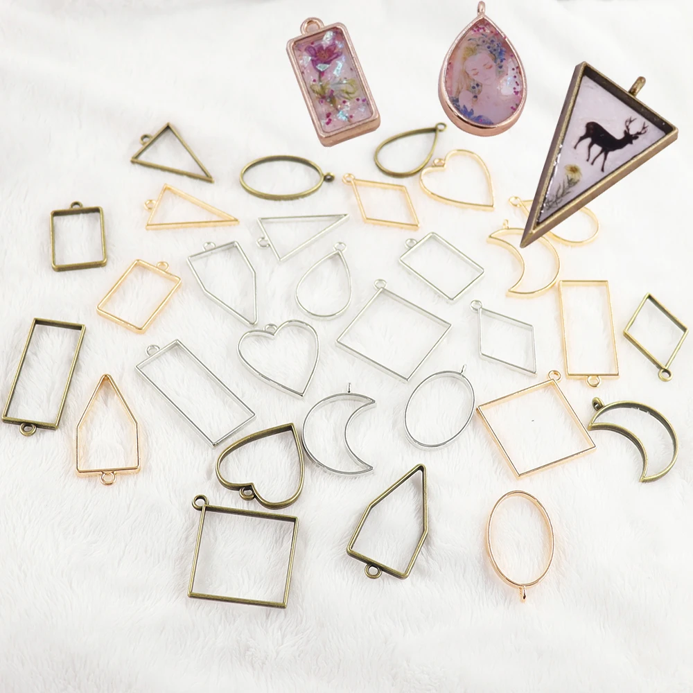 10 шт. видов микс УФ-отверждаемая эпоксидная смола металлическая рамка фоторамка