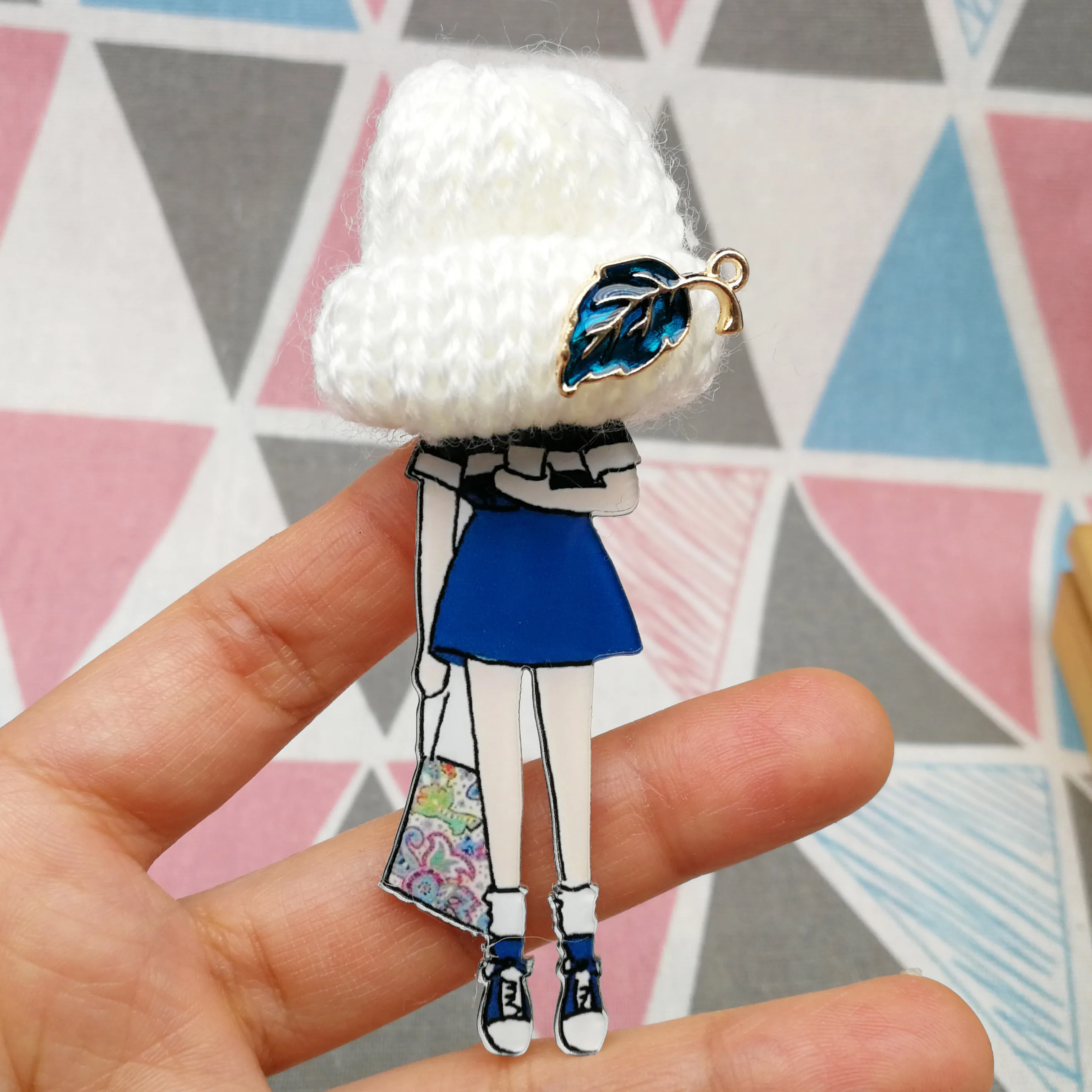 16 Модный значок для девочек Harajuku акриловые значки милый мультфильм рюкзак булавки и броши повседневная одежда брошь в стиле аниме подарки для детей - Окраска металла: 16