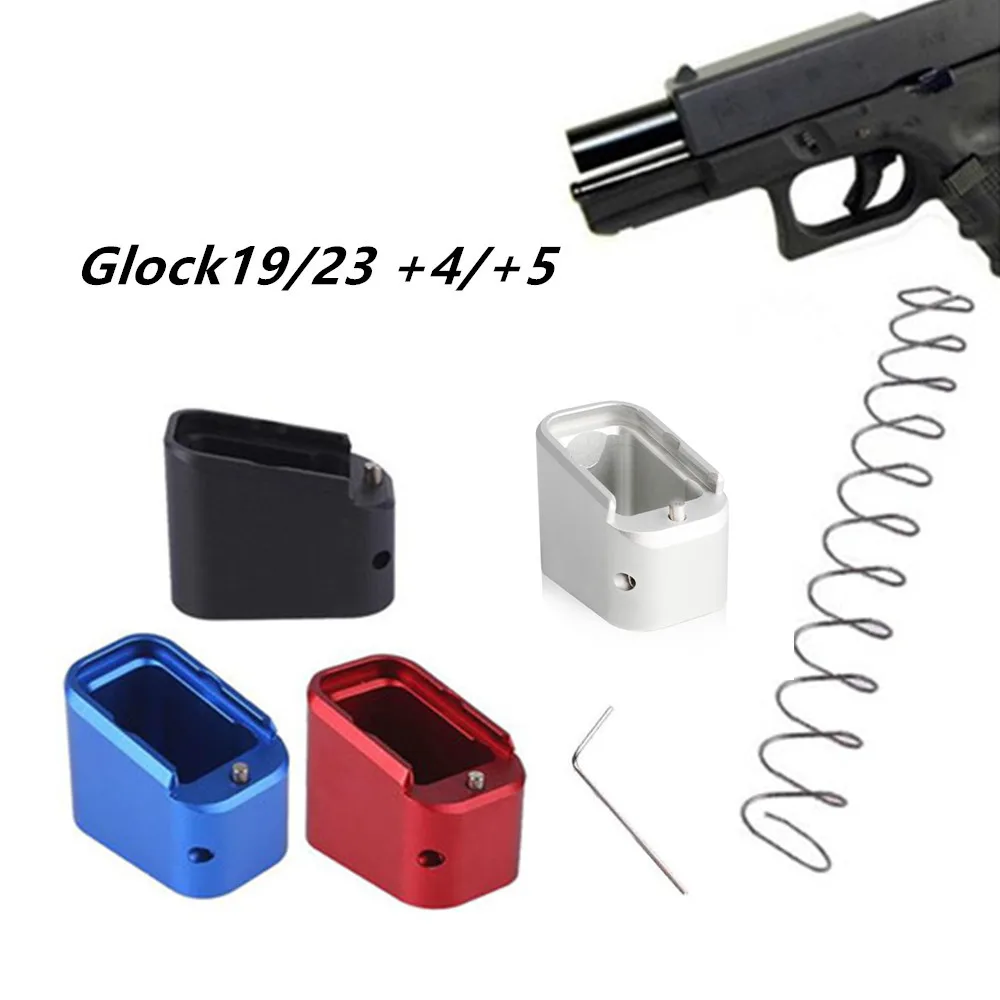 Подставка под журнал Bugleman удлинитель Mag + 4/5 круга для Glock 19/23 с 10%