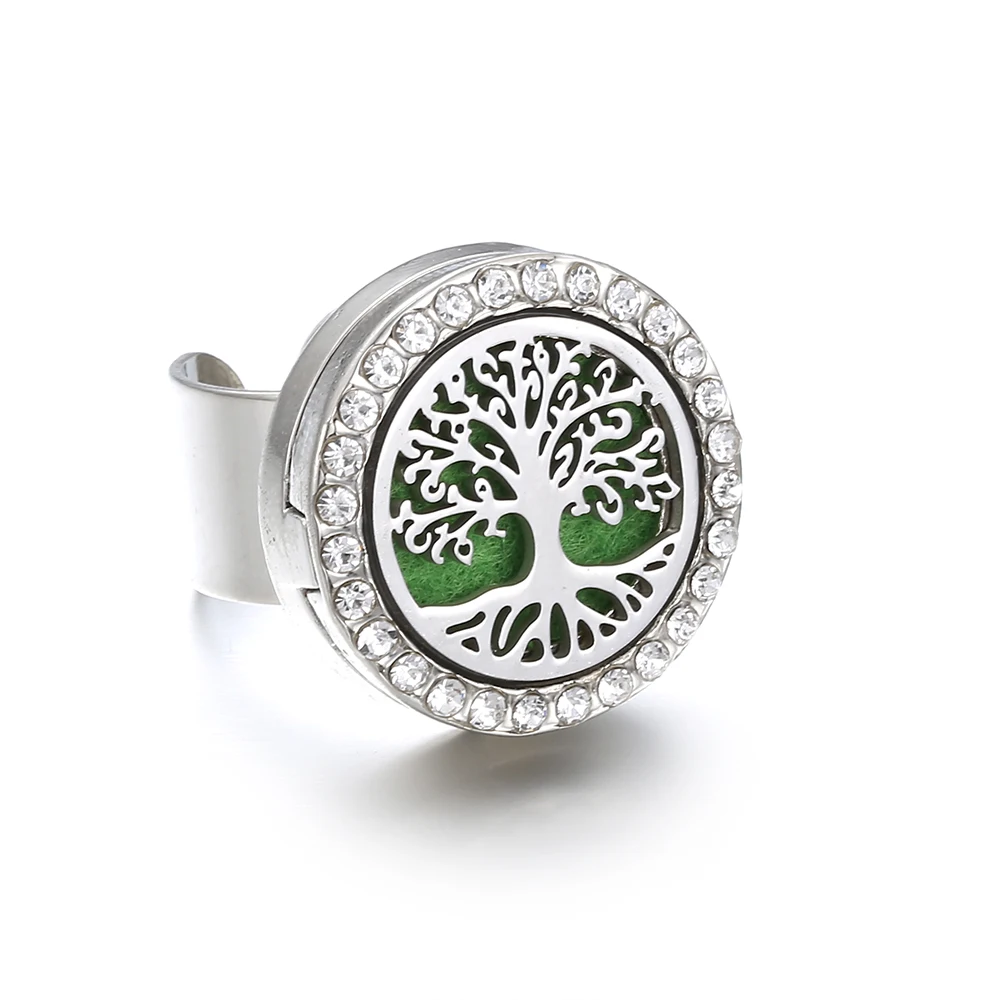 Новый ароматерапия ювелирные изделия эфирное масло диффузор кольца Древо жизни