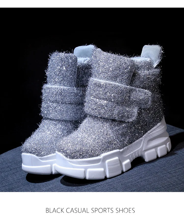 Повседневная обувь; женские Ботинки martin, увеличивающие рост; zapatos de mujer; модные брендовые женские ботильоны на не сужающемся книзу массивном каблуке; женские Серебристые ботинки на меху