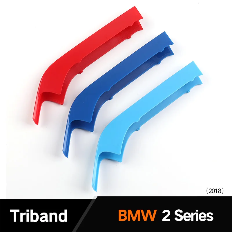 Tricolor Racing Grills Strip Trim Clip M Performance for BMW 2 series F45 F46 F22 F23 2013 2014 2015 2017 2019 Auto Accessories images - 6