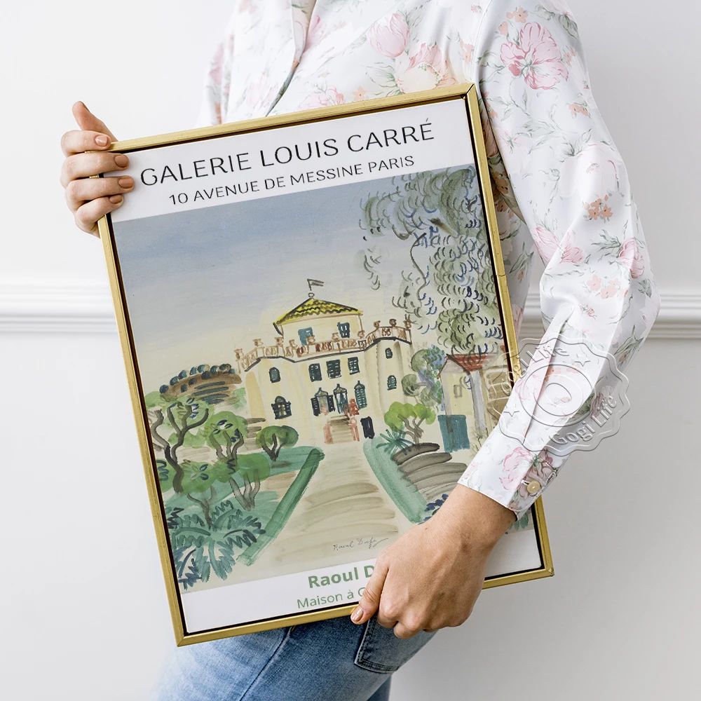 

Raoul Dufy Exhibition Museum Poster, A Golft-Juan Watercolour Decorative Painting, Impressionist Landscape Illustration Decor