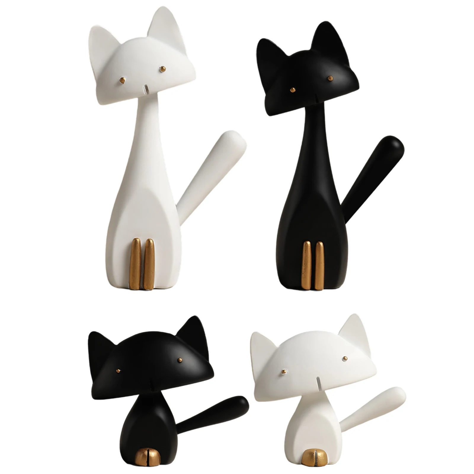 

Фигурки кошек, украшения для автомобиля, офиса, стола, декорации, художественные аксессуары для дома, полка для гостиной, искусственная скул...