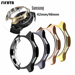 Чехол с кольцом-ободком для часов Samsung Galaxy Watch 46 мм, защитный чехол для Galaxy Gear S3  Galaxy 42 мм, защитная рамка из ТПУ, аксессуары