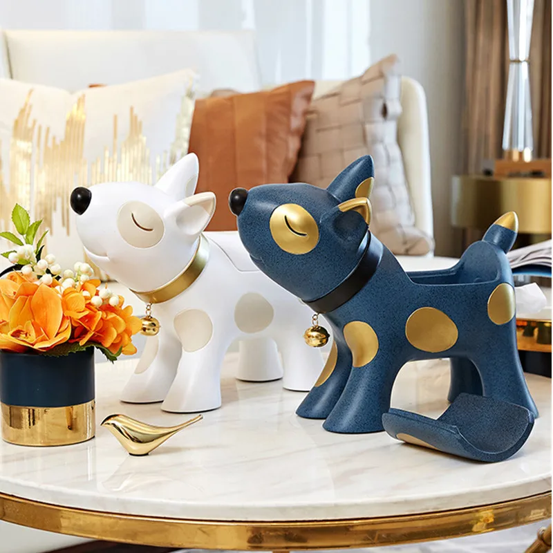 

NORDIC INDIVIDUALITY PET DOG MULTIFUNCTION TISSUE BOX CREATIVE LIVING ROOM COFFEE TABLE DESKTOP ART&CRAFT DECOR SCULPTURE X5751