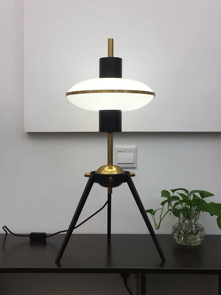 

Simple creative designer Denmark storage rotating folding table lamp bedroom bedside study designer art table lamp
