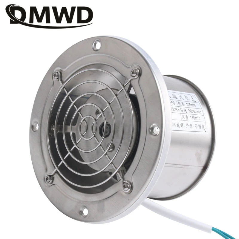 DMWD 4 дюйма Вытяжной вентилятор Ванная комната Чистый медный мотор вытяжной