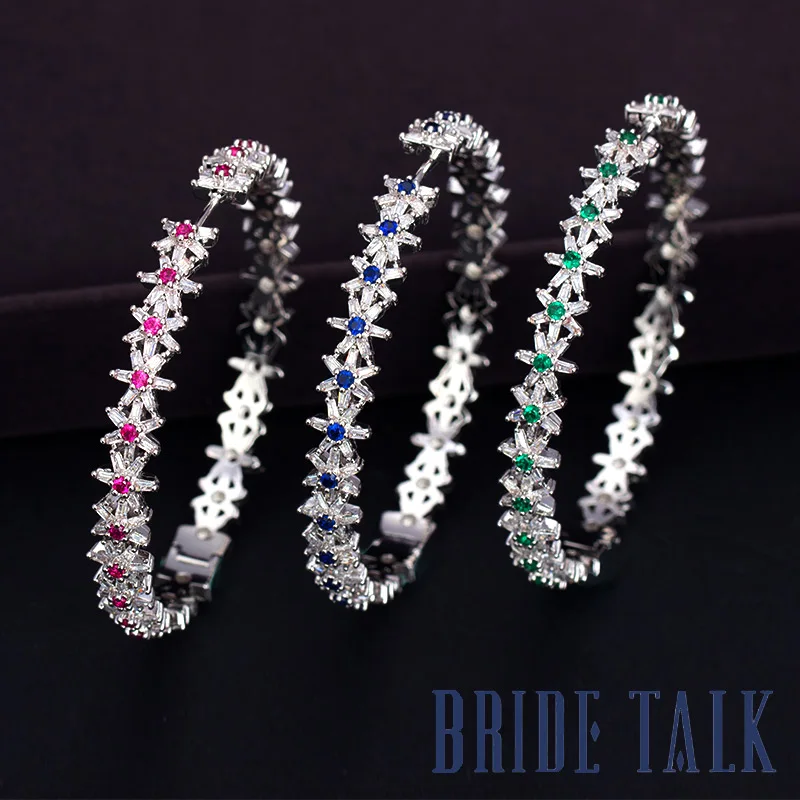 

Новое поступление от Bride Talk, круглые серьги серебряного цвета с микрозакрепкой и цветным цирконием, круглые серьги-кольца, ювелирные издели...