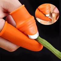 6pcset vegetable chopping finger guard silicone thumb knife finger knife vegetable harvest knife kitchen chopping blade gloves