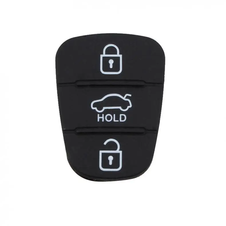 3 кнопки резиновая накладка вставка замена для hyundai Solaris Accent Tucson l10 l20 l30 Kia Rio Ceed дистанционного ключа автомобиля оболочки