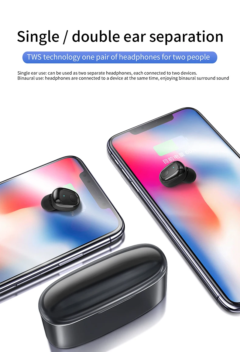 

G5S Tws Wireless Earphones bluetooth 5.0 Earbuds Mini Headset Stereo Headphones Noise Cancelling Gaming Headset