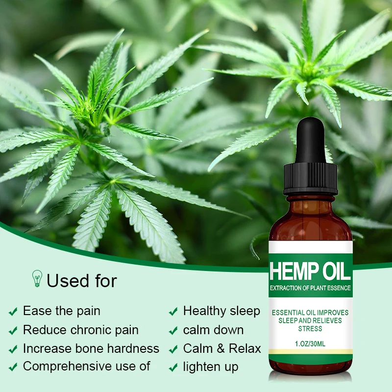 Конопляное масло снимает боль в мышцах улучшает сон Травяной Массаж эфирное