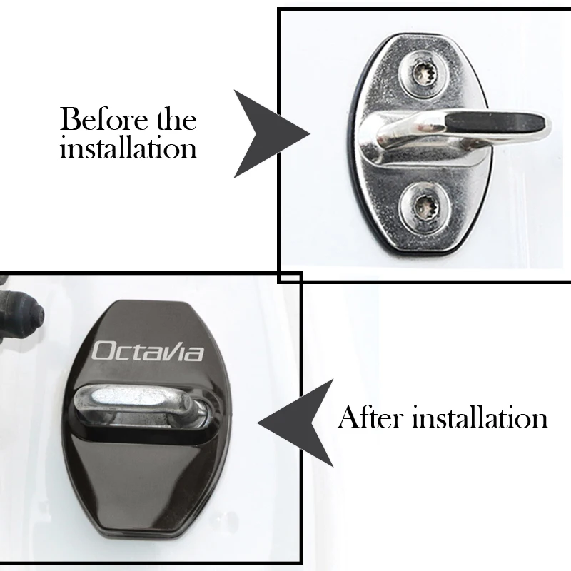 4 шт./компл. защитные крышки для автомобильных дверей из нержавеющей стали Skoda Kodiaq