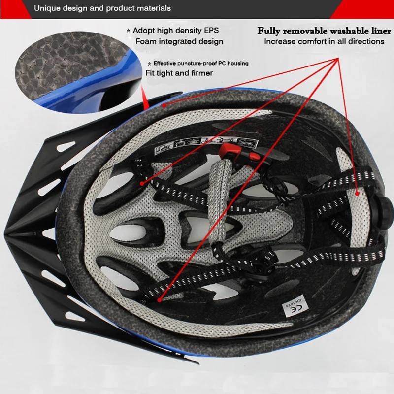 Велосипедный шлем унисекс с козырьком ударопрочный для улицы мужчин и женщин