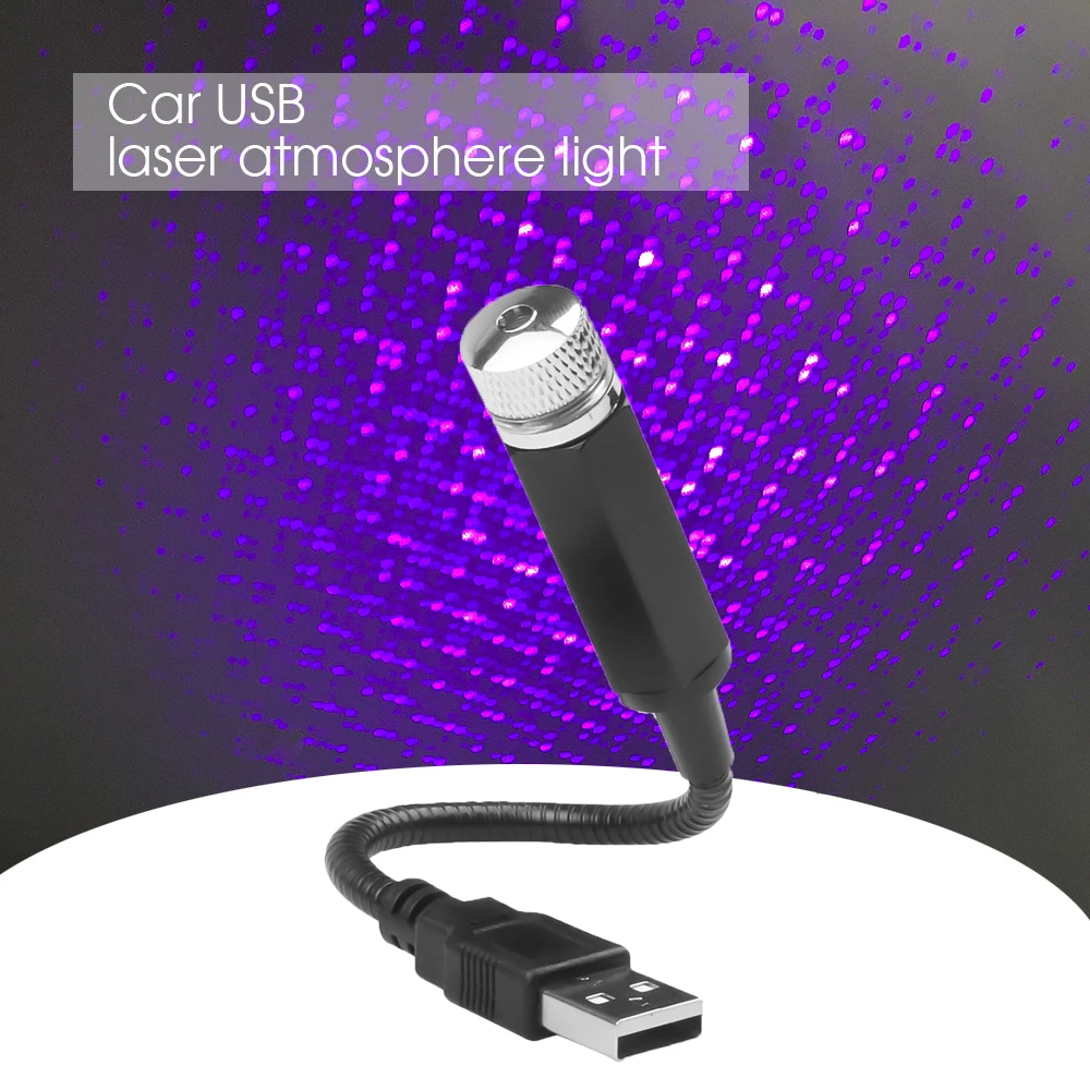 

Миниатюрный светодиодный ночник на крышу автомобиля, декоративная лампа с USB-разъемом для украшения салона автомобиля