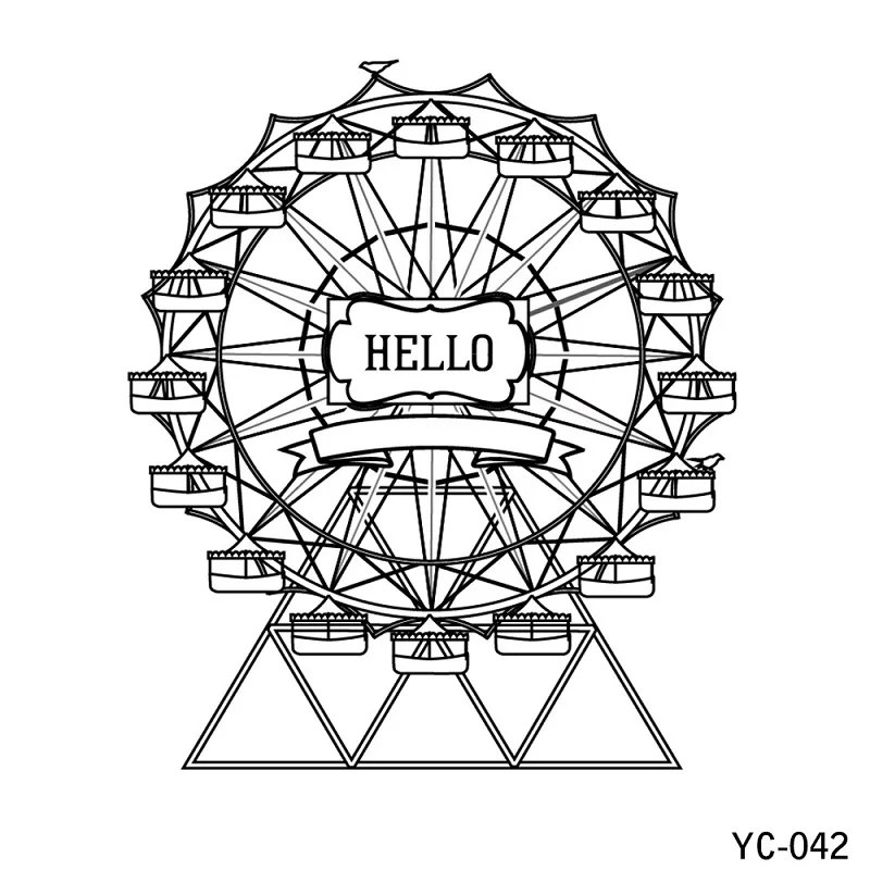 Прозрачные штампы/уплотнения AZSG с изображением колеса обозрения для