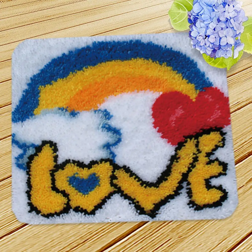 Радужная любовь искусственные наборы защелка крючок мультяшная подушка ручной