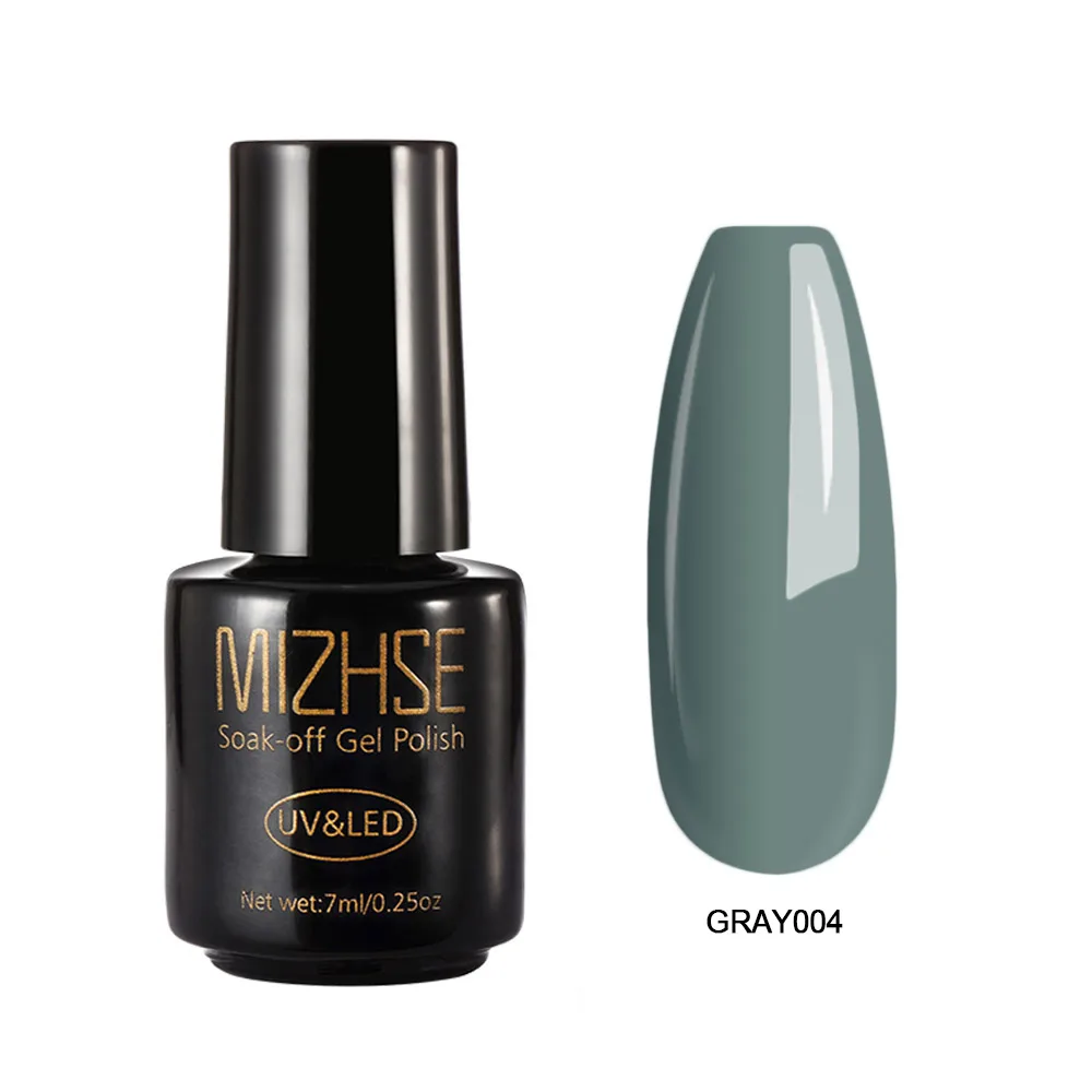 Gray004 MIZHSE 7 мл Цветной Гель-лак для ногтей художественная серия цветной УФ светодиодный акриловый Гель-лак для гель-лака Shilak Полупостоянный - Цвет: Gray004
