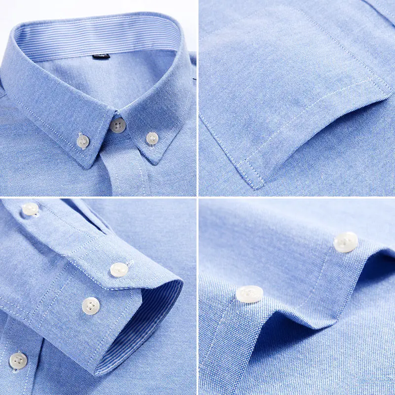 

Casual Long Sleeve Shirts For Men Solid Turn-down Collar Men's Shirt Brand Business Male Dress Shirts Tops Asian Size S-4XL