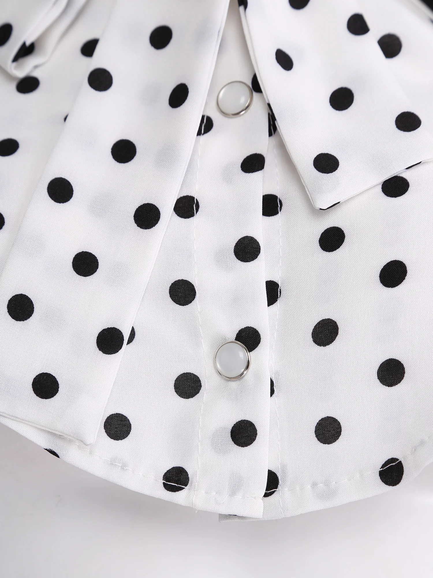 

Women Sweet Bow Tie Stand False Collar Chiffon Detachable Half Top Shirts Mock Blouse Dickey Collar Warmer Fake Lapel Collar