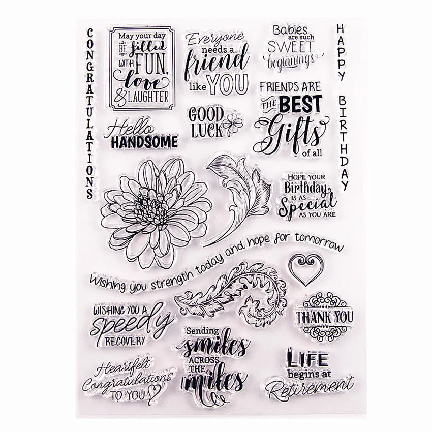 15.5x21cm Romantic curly leaf Transparent Clear Stamps Silicone Seals Roller Stamp DIY scrapbooking photo album/Card Making | Дом и сад