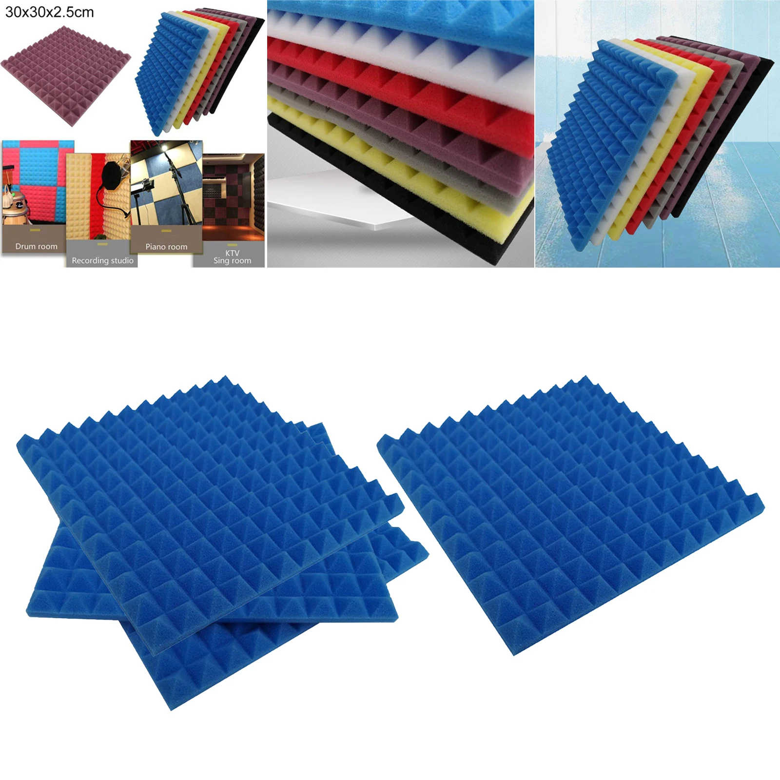 4 упаковки 11 8x11 8x1 дюйм акустическая пена черная панельная плитка настенная