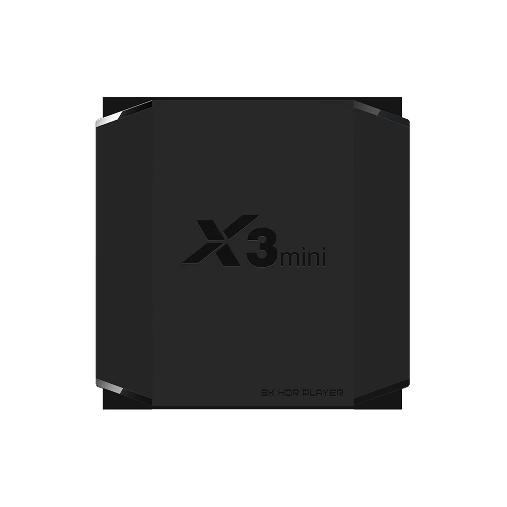 ТВ приставка X3mini с Android 9 0 2 4G/5G двухдиапазонный Wi Fi Bluetooth 4 цифровой дисплей 8K
