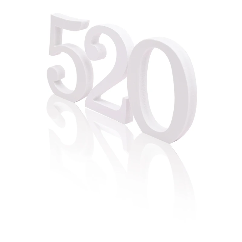 Толстая деревянная белая наклейка на стену с алфавитом 3D деревянный номер DIY