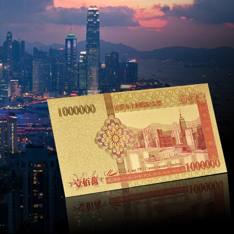 WR Новое поступление китайская Обычная позолоченная банкнота в гонконгском стиле